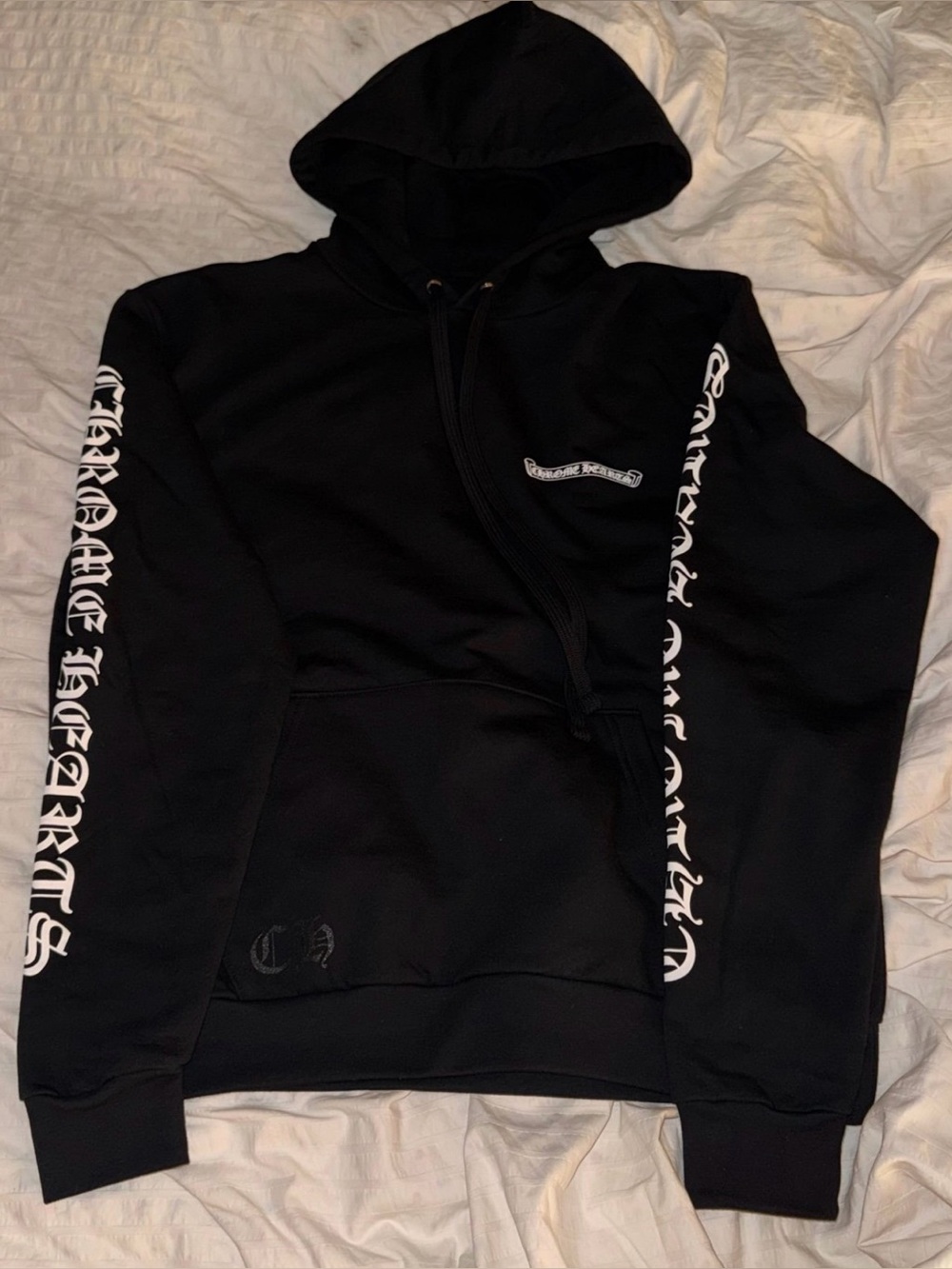 Chrome hearts scroll hoodie pullover hoodie black size S